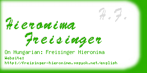 hieronima freisinger business card